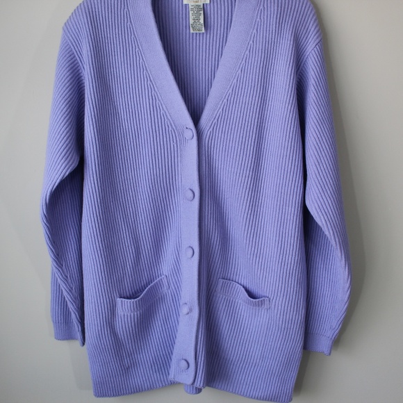 lilac chunky knit cardigan
